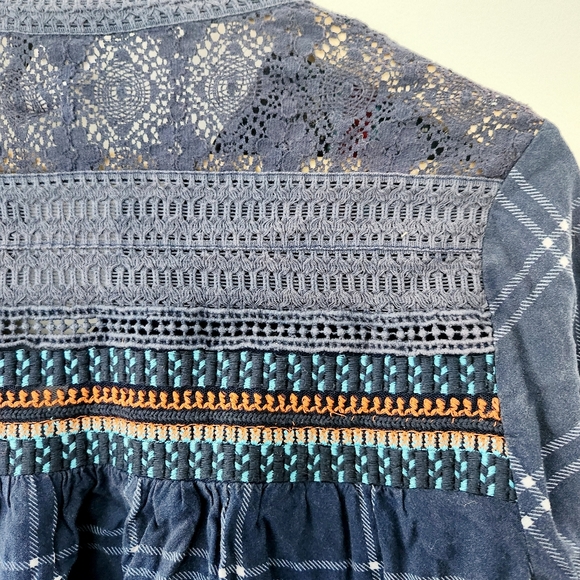 Anthropologie Akemi Kin Embellished Flannel Shirt - Picture 5 of 8